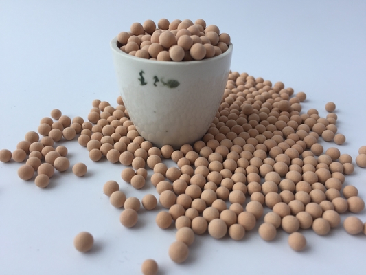 calidad  1.6-2.5mm 4A Molecular Sieve Desiccant Granular  With 85N Compressive Strength Fábrica